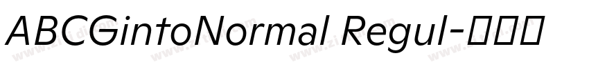 ABCGintoNormal Regul字体转换